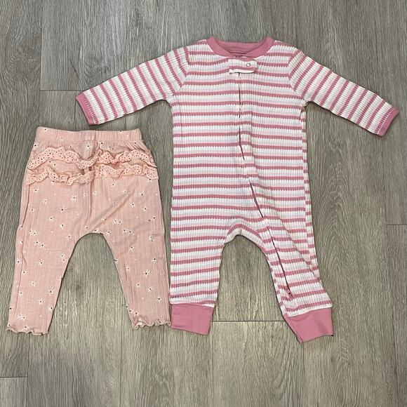 Baby Girls Bodysuits 6-9M Toddlers Graphic Print Long Sleeves Mixed Lot of 6 - Picture 4 of 5